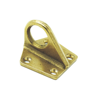 Fender Eye Plate - Screw Fixing - Brass