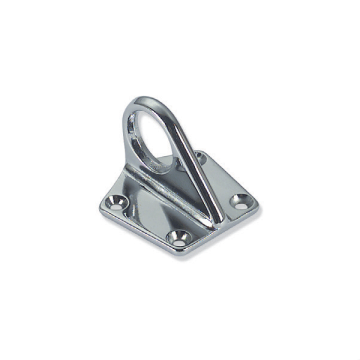 Fender Eye Plate - Screw Fixing - Chrome