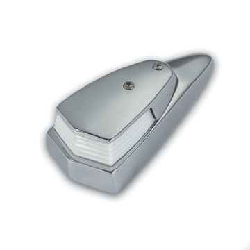 White Bow Navigation Light - Chrome