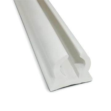 Slide-in Luff Track - No Flange - White