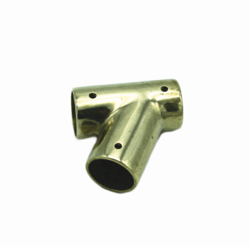 Inclined Handrail Fitting - Brass - Left Hand