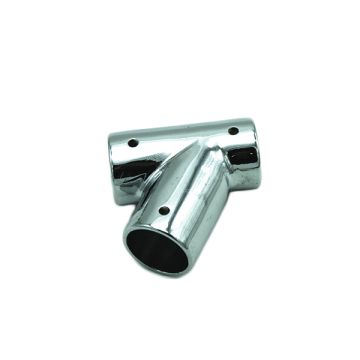Inclined Handrail Fitting - Chrome - Left Hand