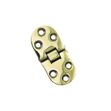 Folding table hinge in polished brass finish