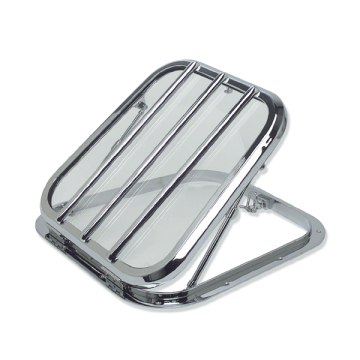 Trapezoid Deck Hatch - Chrome With Tinted Plexiglass
