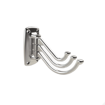 Triple Coat Hook - Chrome