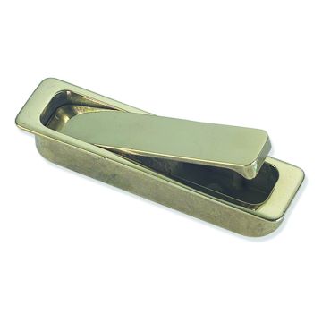 Spring-Loaded Recessed Handle - Brass