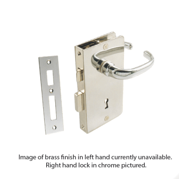 External Door Lock - Brass - Left - 15 mm Door Thickness