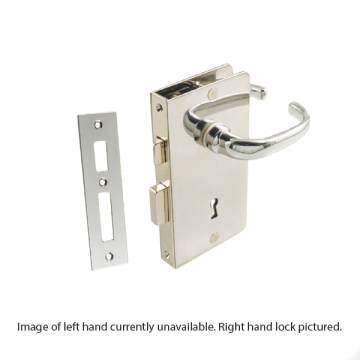 External Door Lock - Chrome - Left - 15 mm Door Thickness