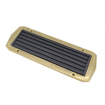 Step Plate with Rubber Insert - Brass - Black Insert