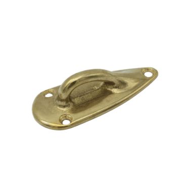 Fender Eye Plate - Screw Fixing - Brass