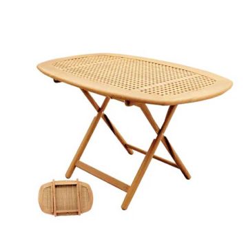 Solid Teak Collapsible Table-Oval