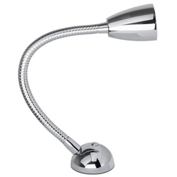 'Perseus C' Flexible Reading Light - Satin Chrome