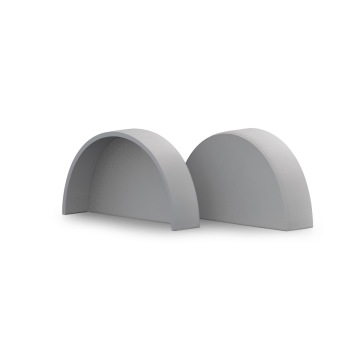 Bino 90 End Cap - PVC - Grey