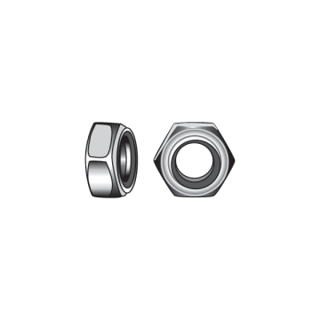 316-Grade Stainless Steel (A4) Metric Nyloc Nuts-M6