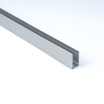 Aluminium Mounting Extrusion For Neon Flex - Side View - 1000mm Channel