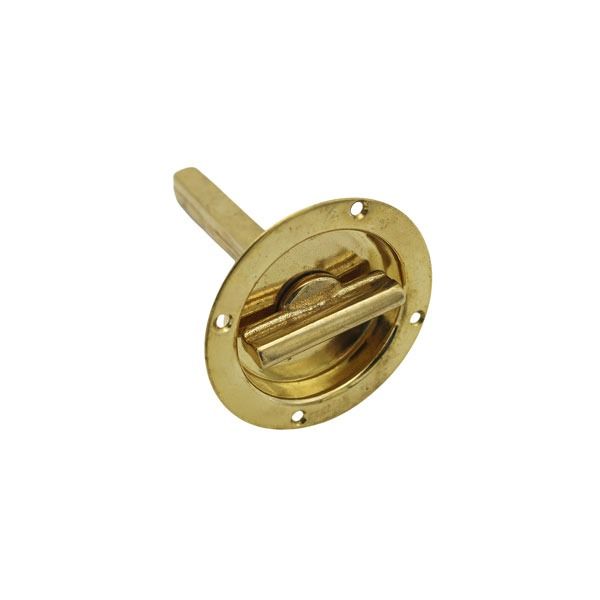 Flush Round Handle - Brass