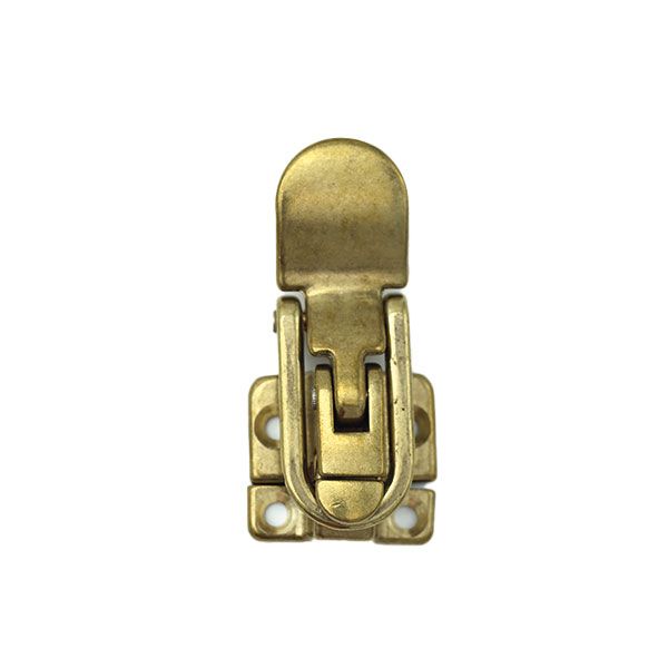 solid brass toggle fastener in unlaquered brass finish
